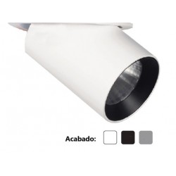 Foco Downlight LED COB Orientable Redondo Ø100mm 9w CRI90, Blanco, Negro ó Gris